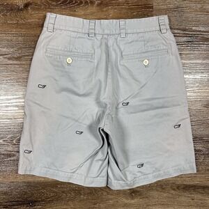 Vineyard Vines Shorts Mens 28 Gray Embroidered Logo Whale Chino Preppy USA Golf